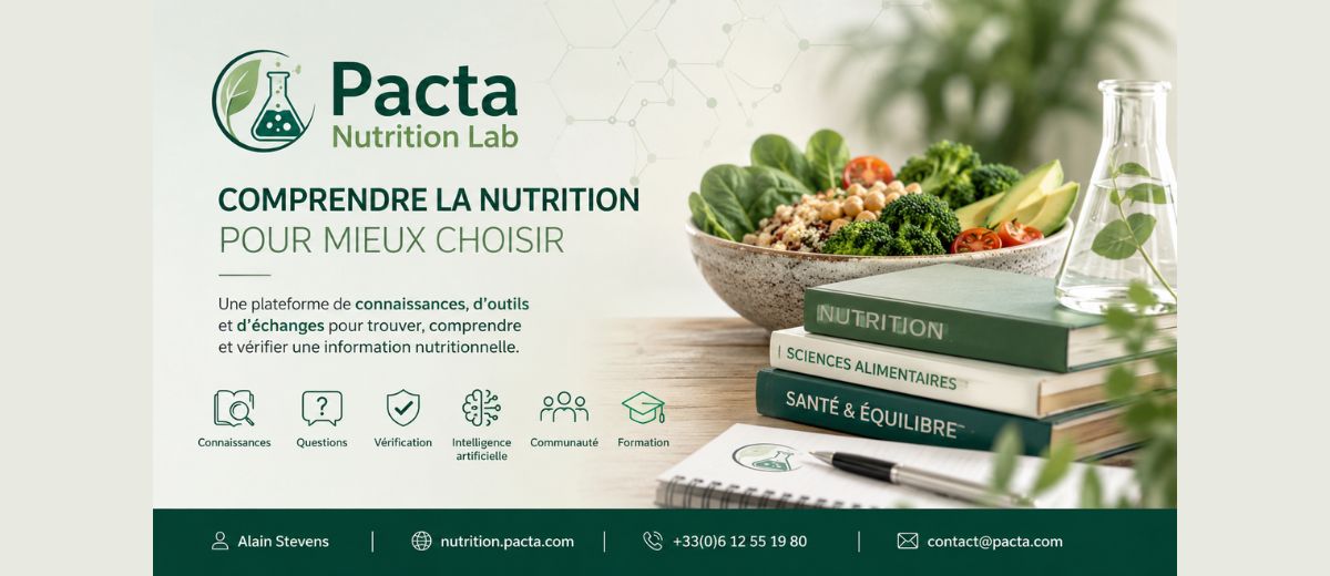 Pacta Nutrition Lab – Information nutritionnelle fiable, IA et communauté